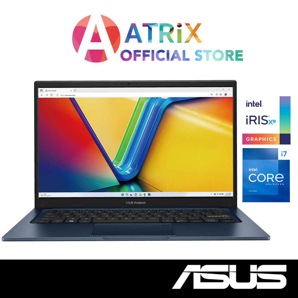 【Express Delivery】ASUS VivoBook 14 X1404VA-AM223W | 14" FHD | i7-1355U | 16GB DDR4 | 1TGB SSD | Win11 Home | 2Y