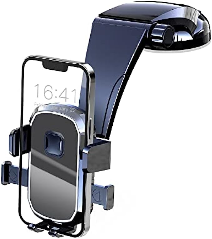 Carrkoopy Phone Mount for Car Dashboard,Car Phone Holder Mount,Cell Phone Holder Car Dashboard Windshield Anti-Shake Stabilizer Car Mount for iPhone All iOS Android Phone