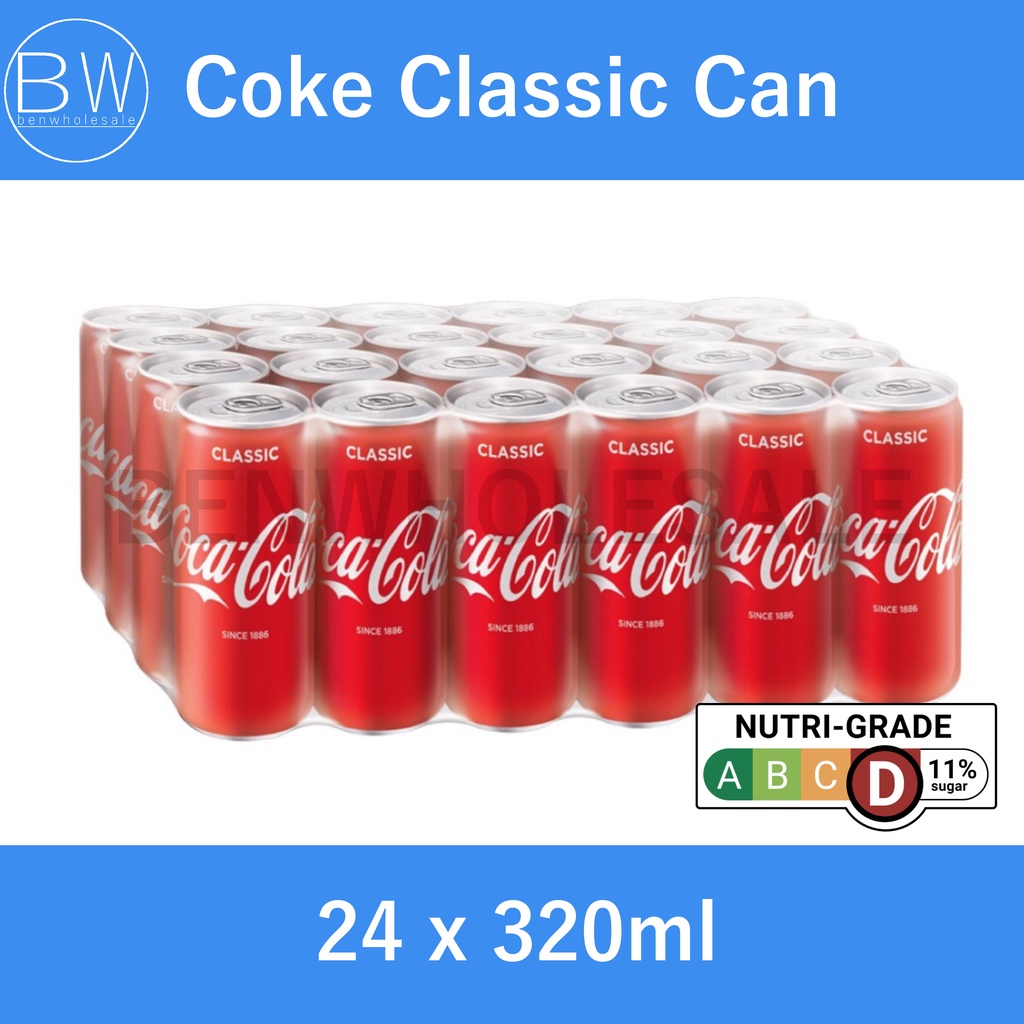 Coke Classic Can (24 x 330ml) Coca Cola