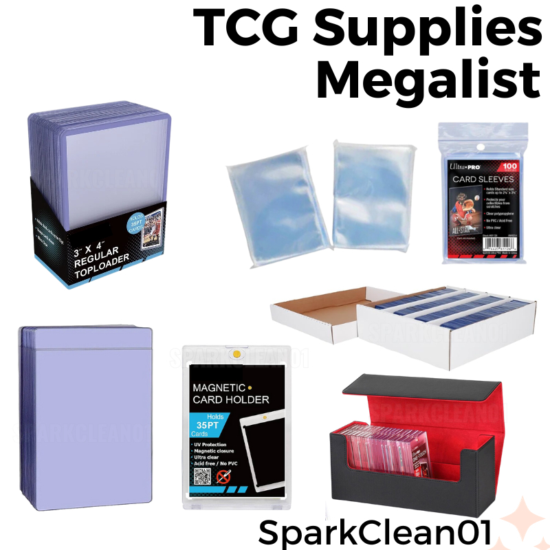 TCG Supplies MegaList OEM | Toploader | Perfect Fit Sleeves | Card Sleeves | Magnetic Case | Binder | KMC Ultra PRO