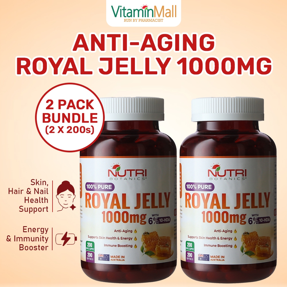 [BUY 2️⃣ GET 15% OFF] Nutri Botanics Royal Jelly 1000mg - Anti Aging Supplement Immune Booster
